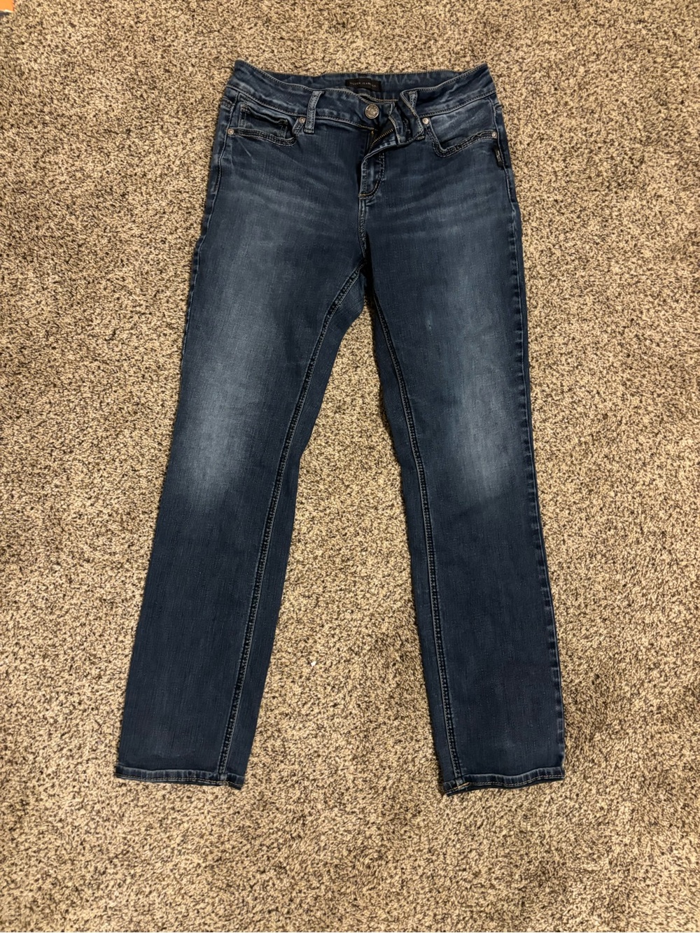 Silver Jeans Blue Denim Elyse Straight Jeans